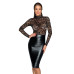 Сукня з мереживним топом Noir Handmade F228 Midi dress with soft lace top, M, мокрий ефект