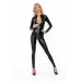 Комбінезон з мокрим ефектом Noir Handmade F293 Powerwetlook catsuit with front zipper, S
