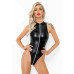 Боді з мокрим ефектом Noir Handmade F294 Powerwetlook bodysuit with front zipper, S