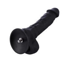 Фалоімітатор для секс-машин Hismith 8.3″ Silicone Dildo Black, система KlicLok, гнучкий стрижень