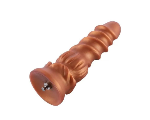 Фалоімітатор для секс-машин Hismith Spiral Grain Silicone Dildo Monster Series, спіральний рельєф