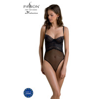 Боді Passion KERRIA BODY black, L/XL, з високими вирізами та верхом балконет