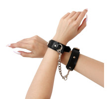 Наручники із екошкіри Art of Sex - Handcuffs Emoji, колір чорний
