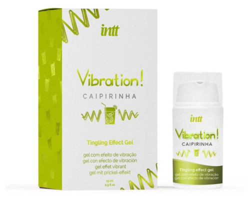 Рідкий вібратор Intt Vibration Caipirinha  (15 мл), густий гель, дуже смачний, діє до 30 хвилин