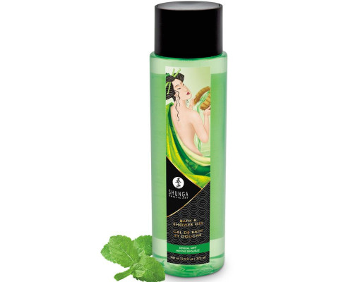 Гель для ванни та душу Shunga Sensual Mint, 370 мл, з рослинними оліями та вітаміном Е