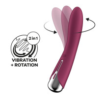 Вібратор точки G з обертанням Satisfyer Spinning Vibe 1 Red, 2 мотори