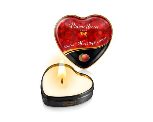 Масажна свічка-серце Plaisirs Secrets Peach (35 мл)