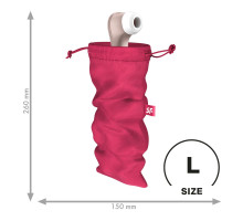 Мішечок для секс-іграшок Satisfyer Treasure Bag L, рожевий, на шнурку