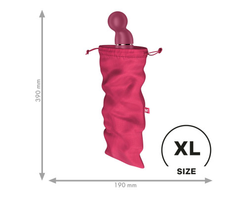Мішечок для секс-іграшок Satisfyer Treasure Bag XL, рожевий, на шнурку