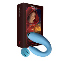 Вібратор для пар FairyGasm PleasureBerry blue, зарядний кейс, пульт ДК