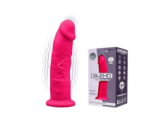 Фалоімітатор з вібрацією SilexD Henry Vibro Pink (MODEL 2 size 7in)  (м'ята упаковка!!!)