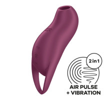 Вакуумний кліторальний стимулятор з вібрацією Satisfyer Pocket Pro 1 Purple