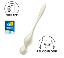 Вагінальні смарт-кульки з вібрацією Satisfyer Love Birds 1 Connect App White, 78 г