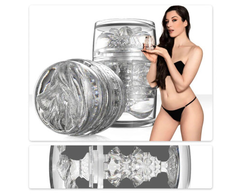 Двосторонній мастурбатор Fleshlight Quickshot Stoya, компактний, наскрізний, зі зліпка вульви та ануса