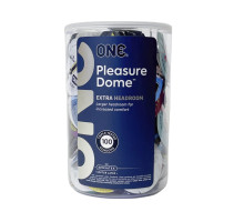Набір презервативів ONE Pleasure Dome, 100 шт, гладенькі, з розширеною головкою, паковання-тубус