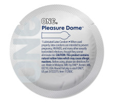 Презерватив ONE Pleasure Dome, 1 шт, гладенький, з розширеною головкою