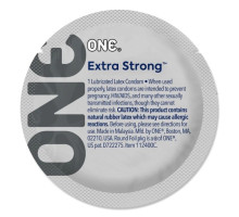 Презерватив ONE Extra Strong, 1 шт, розширена форма, зі змазкою, підходить для анального сексу