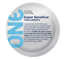 Презерватив ONE Super Sensitive, 1 шт, гладенький, з додатковою змазкою