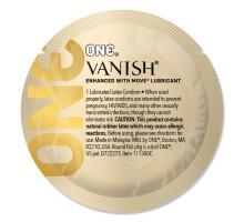 Презерватив ONE Vanish Hyperthin, 1 шт, ультратонкий, зі змазкою