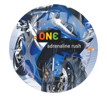 Презерватив ONE Color Sensations ONE adrenaline rush, 1 шт, синій, гладенький, зі змазкою