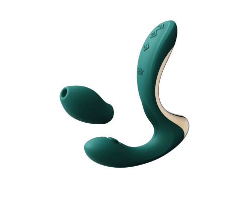 Вібратор-пульсатор з вакуумною насадкою Zalo – Talis G-Spot PulseWave Vibrator Turquoise Green