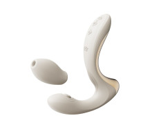 Вібратор-пульсатор з вакуумною насадкою Zalo – Talis G-Spot PulseWave Vibrator Ivory White