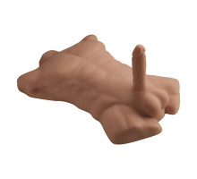 Торс з фалоімітатором на присосці SilexD Apollo L Male Torso Caramel