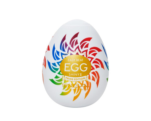 Мастурбатор-яйце Tenga Egg Shiny II Pride Edition, щільний TPE, пробник лубриканту 5 мл, лімітована серія