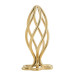 Металева анальна пробка LOCKINK SEVANDA Hollow Spiral Golden, S, золотиста, діаметр 2,6 см