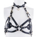 Портупея на грудь LOCKINK SEVANDA Queen Chest Harness with Removable Bra, чорна, зі знімними пестис