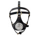 Маска-збруя для мінету LOCKINK SEVANDA Blowjob Head Harness, чорна, з м’якою вставкою у вигляді губ