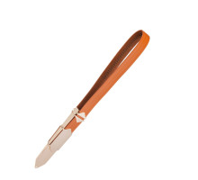 Регульована шльопалка LOCKINK Adjustable Slapper for Impact Play, коричнева, натуральна шкіра