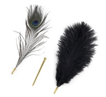 Лоскітка LOCKINK SEVANDA Natural Peacock Flirting Feather Tickler, пір’я павича та страуса