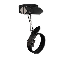 Фіксатори для рук та ніг LOCKINK Wristcuffs/Anklecuffs, чорні, натуральна шкіра