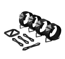 Набір фіксаторів для рук та ніг LOCKINK Hogtie Set, чорний, ремені з натуральної шкіри