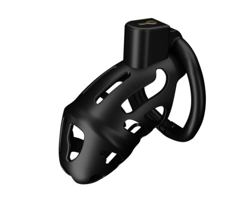 Клітка для пеніса LOCKINK SEVANDA Naja-Cobra Chastity Cage, чорна, 3 кільця різних розмірів