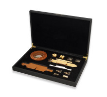 БДСМ-набір LOCKINK Teasing & Impact-Play Set, коричневий, маска, кляп, затискачі для сосків, тиклер, шльопалка