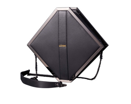 Сумка для секс-іграшок LOCKINK Mysterious Square Kink Bag, чорна, набір для бондажу в комплекті