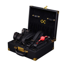 БДСМ-набір LOCKINK Moonlight Treasure Chest, чорний, натуральна шкіра
