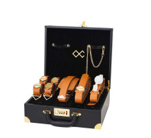 БДСМ-набір LOCKINK Moonlight Treasure Chest, коричневий, натуральна шкіра