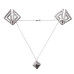 Затискачі для сосків з важкою підвіскою LOCKINK Adjustable Nipple Clamps with Heavy Pendant, під срібло