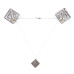 Затискачі для сосків з легкою підвіскою LOCKINK Adjustable Nipple Clamps with Light Pendant, сріблясті