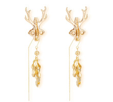 Затискачі для сосків LOCKINK SEVANDA Stag Adjustable Nipple Clamps, золотисті, зі знімними підвісками