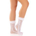 Шкарпетки ажурні Leg Avenue Mini Bow Lace Anklet, білі, з рюшами, декор — бантики