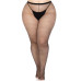Колготки Leg Avenue Spandex micro net tights, 1X/2X, чорні, у дрібну сітку, середня посадка