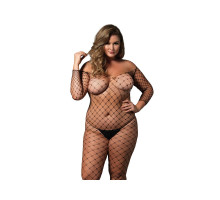 Бодістокінг Leg Avenue Off the shoulder bodystocking Black Queen Size