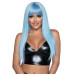 Довга блакитна перука Leg Avenue Long straight bang wig Blue, гладенька, 61 см