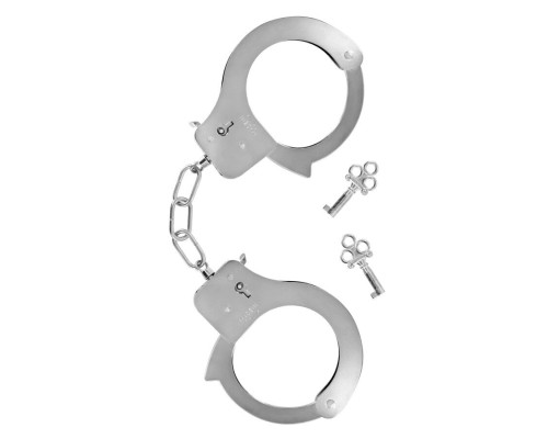 Металеві наручники Fetish Tentation Adjustable metal wrist cuffs, 2 ключі