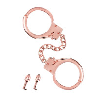 Металеві наручники Fetish Tentation Premium Chick wrist cuffs in rose-gold metal, рожеве золото