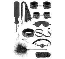 Набір для BDSM усе-в-одному Fetish Tentation SM Bondage Box in vegan leather, 10 предметів